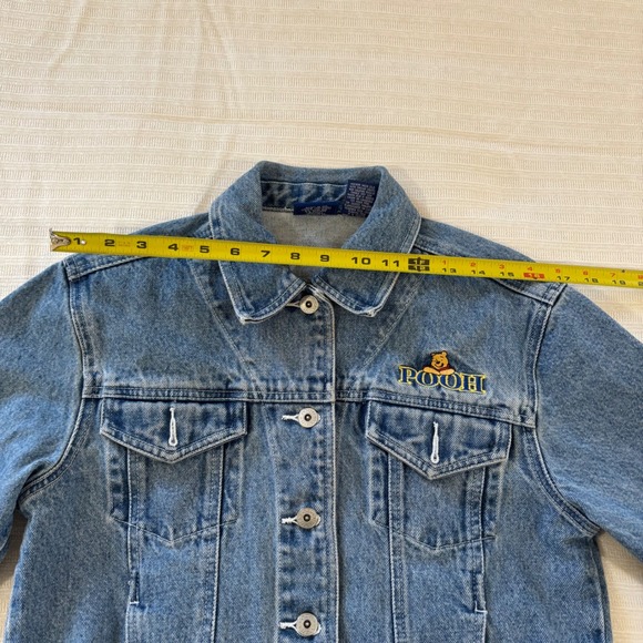 Disney Winnie the Pooh Vintage Denim Trucker Jacket Medium Wash Blue - Picture 4 of 7